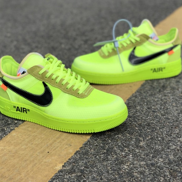 Nike Air Force 1 Low Off White Volt NWT Nike Air Force 1 Low Off White Volt NWT